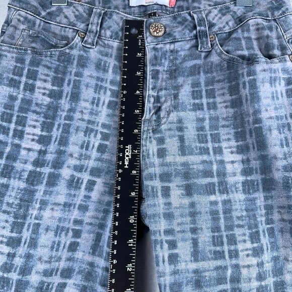 Cabi Jeans Skinny Denim Stretch Grid Print Low Rise Womens Navy Gray Size 8 - Picture 9 of 12